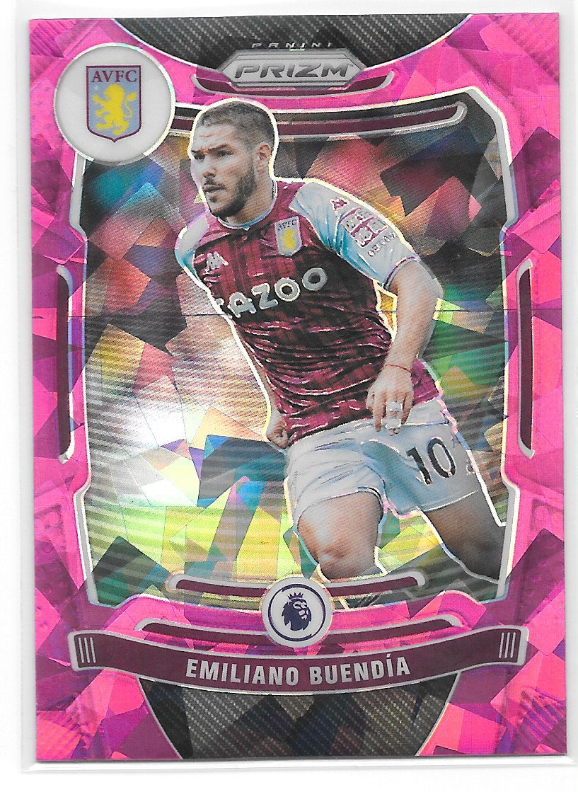 Emiliano Buendia (Aston Villa) Pink Ice Panini Prizm Premier League 21-22