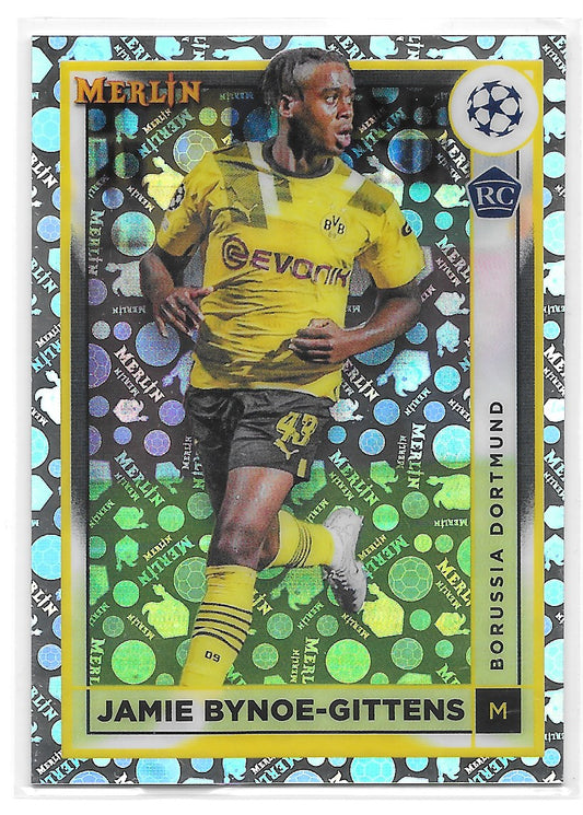 Jamie Bynoe-Gittens (Borussia Dortmund) Vintage Merlin Refractor Topps Merlin Chrome UCC 22-23