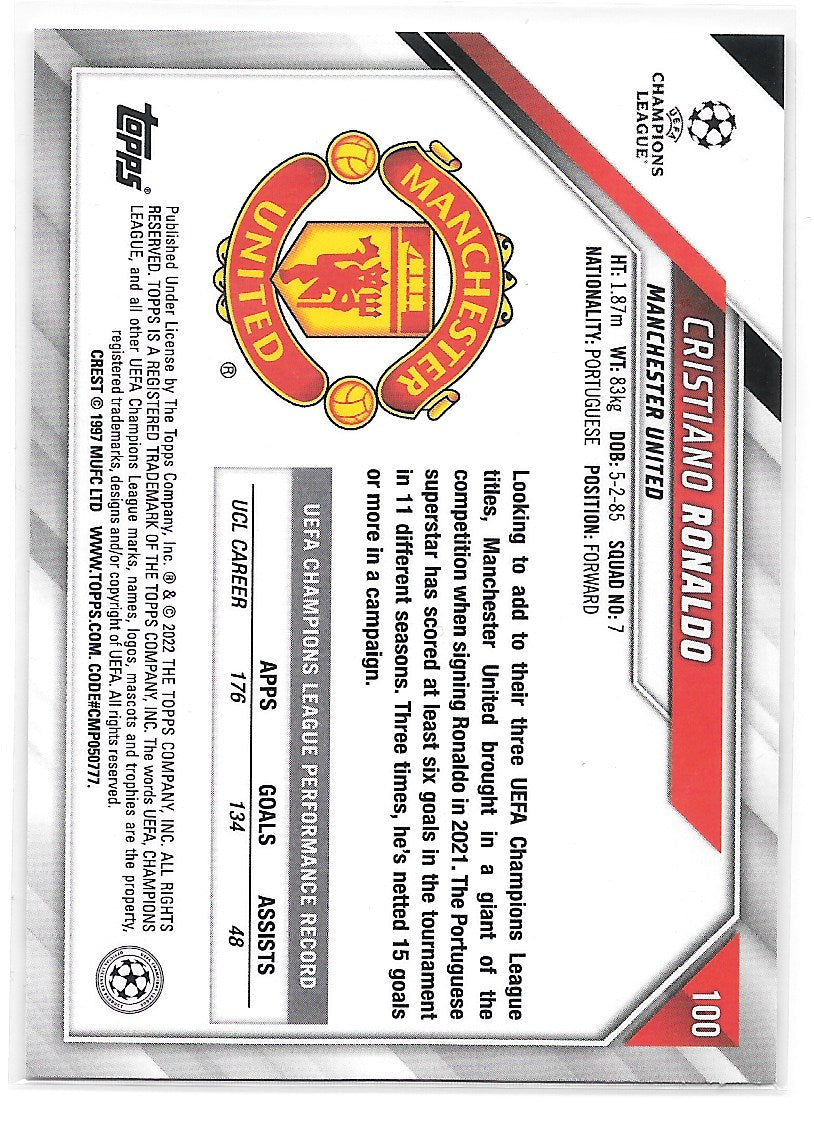 Cristiano Ronaldo (Manchester United) Base Topps UEFA Champions League Flagship 21-22