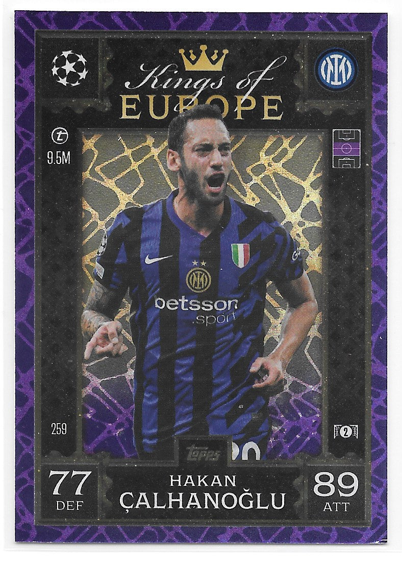Hakan Calhanoglu (Inter Milan) Purple Kings of Europe Topps Match Attax Extra 24-25