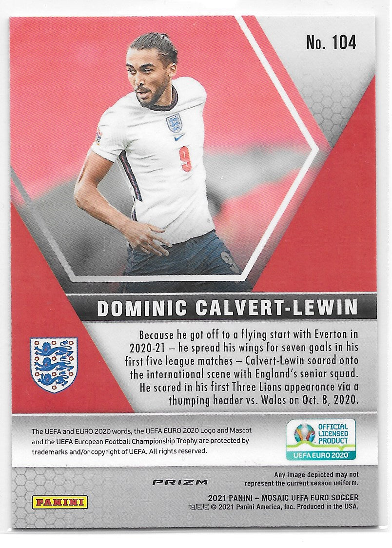 Dominic Calvert-Lewin (England) Green Mosaic Panini Mosaic UEFA Euro 2020