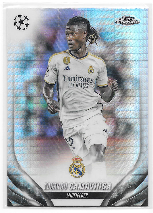 Eduardo Camavinga (Real Madrid CF) Prism Refractor Topps Chrome UCC 23-24