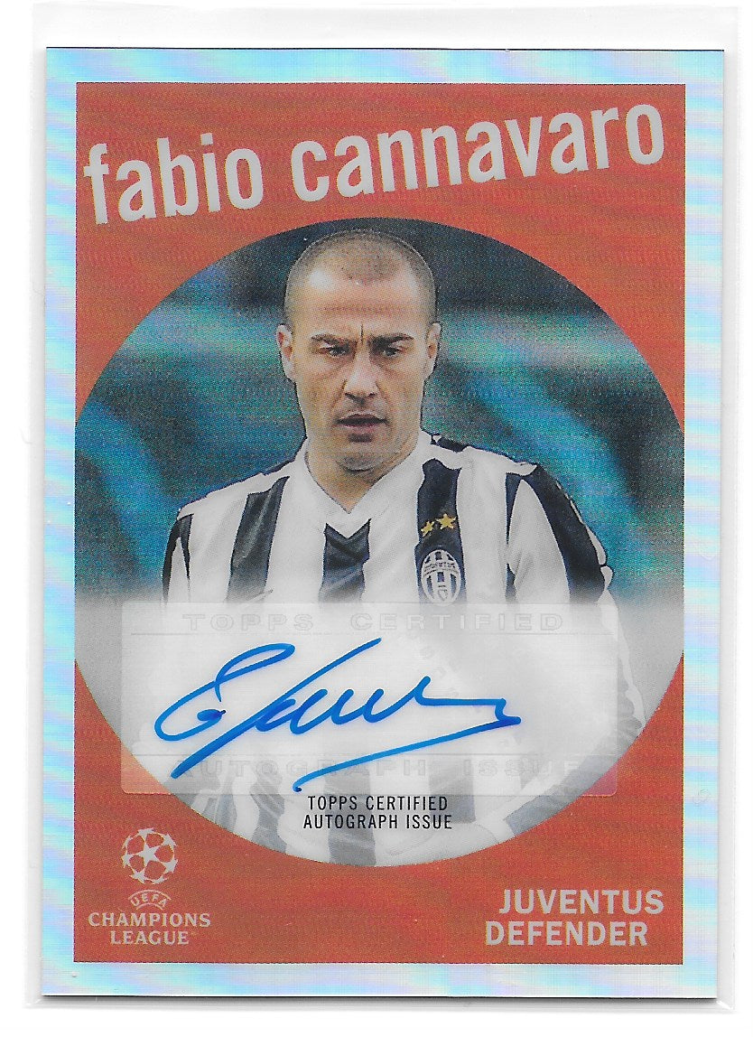 Fabio Cannavaro (Juventus) 1959 Auto SP Topps Chrome UEFA Club Competitions 22-23