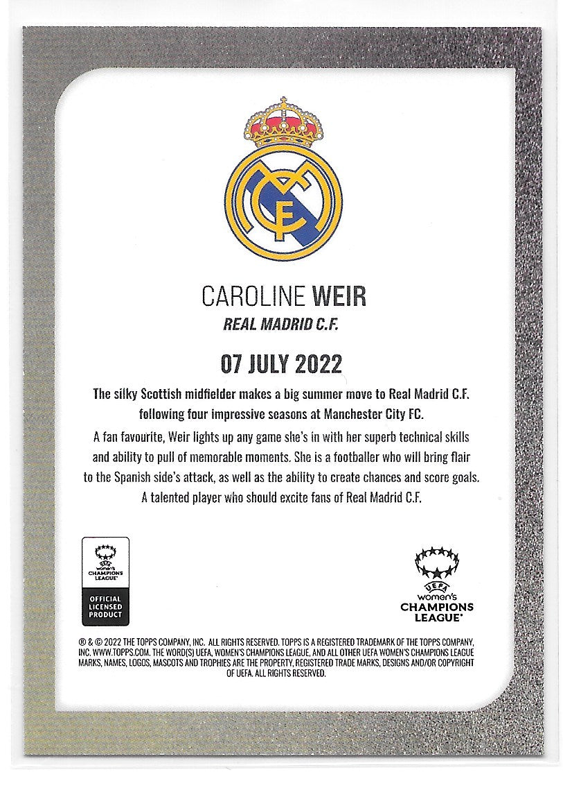 Caroline Weir (Real Madrid CF) Star Signing Topps UEFA Summer Signings 22-23