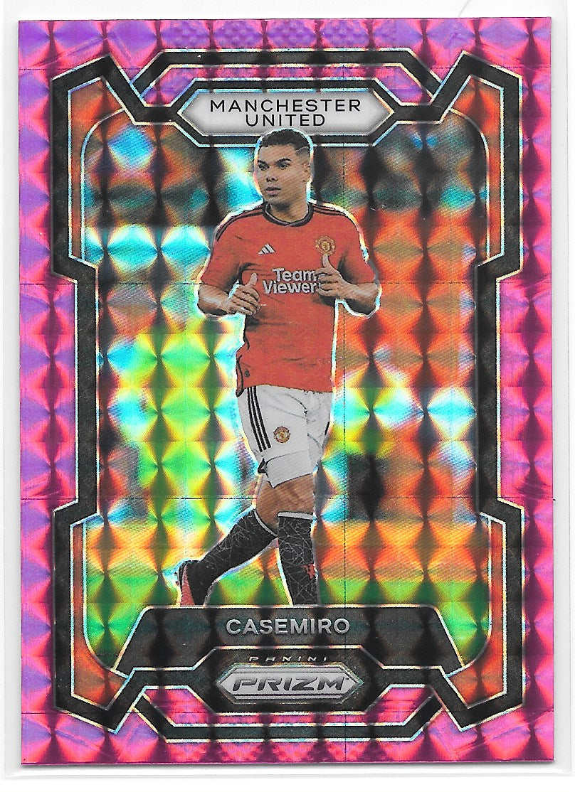 Casemiro (Manchester United) Pink Mosaic Panini Prizm Premier League 23-24