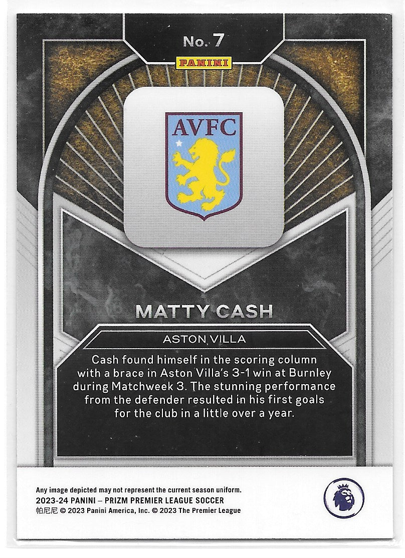 Matty Cash (Aston Villa) Brilliance Panini Prizm Premier League 23-24