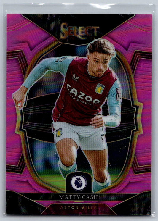 Matty Cash (Aston Villa) Terrace Pink /99 Panini Select Premier League 22-23
