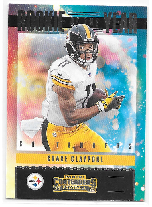 Chase Claypool (Pittsburgh Steelers) Rookie of the Year Panini Contenders Football 2020