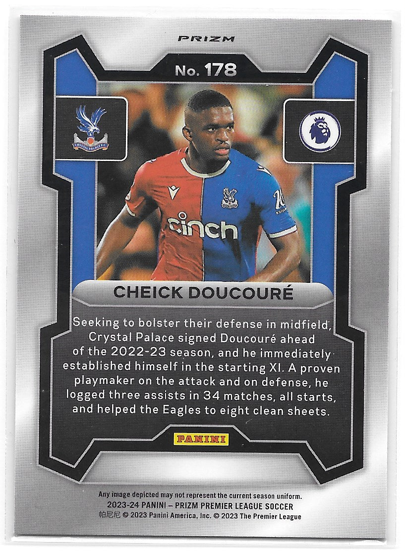 Cheick Doucoure (Crystal Palace) Hyper Panini Prizm Premier League 23-24