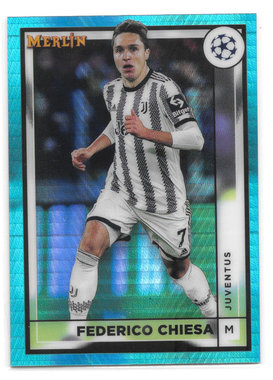 Federico Chiesa (Juventus) Aqua Prism Refractor Topps Merlin Chrome UCC 22-23