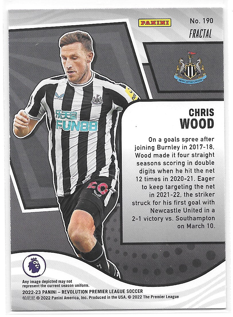 Chris Wood (Newcastle United) Fractal Panini Revolution Premier League 22-23