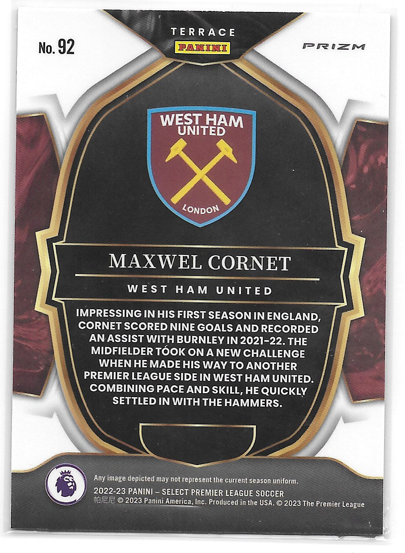 Maxwel Cornet (West Ham United) Terrace Red Panini Select Premier League 22-23