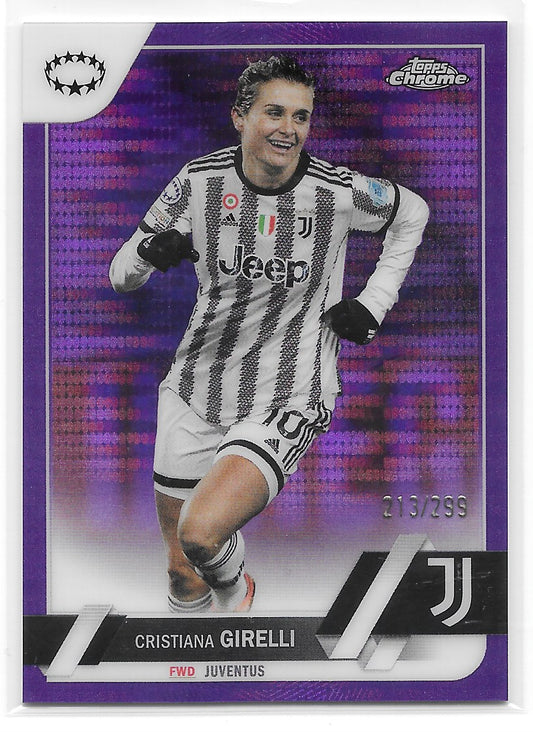 Cristiana Girelli (Juventus) Purple Pulsar /299 Topps Chrome UEFA Women’s Champions League 22-23