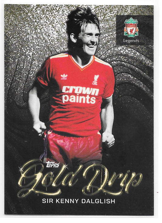 Sir Kenny Dalglish (Liverpool FC) Gold Drip Topps Liverpool Team Set 22-23