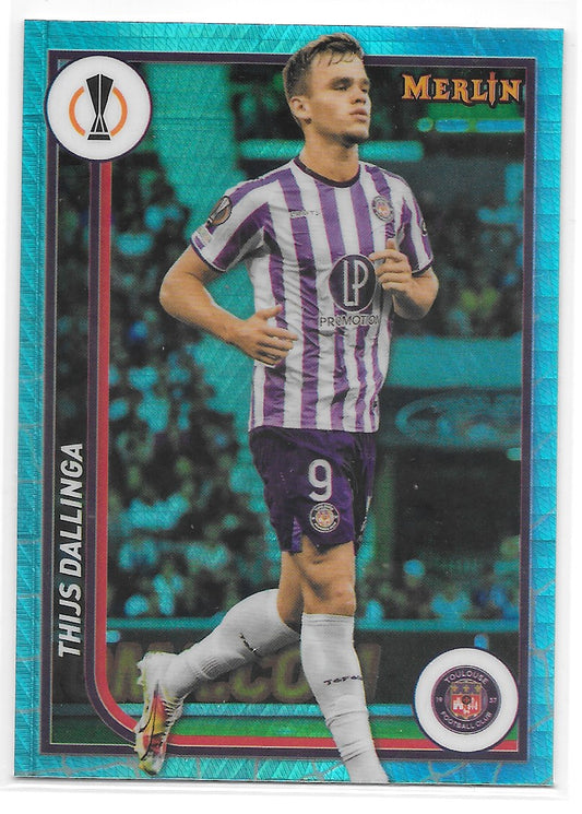 Thijs Dallinga (Toulouse FC) Aqua Prism Refractor Topps Merlin UCC 23-24