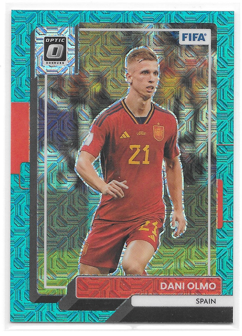 Dani Olmo (Spain) Optic Teal Mojo /49 Panini Donruss FIFA 22-23