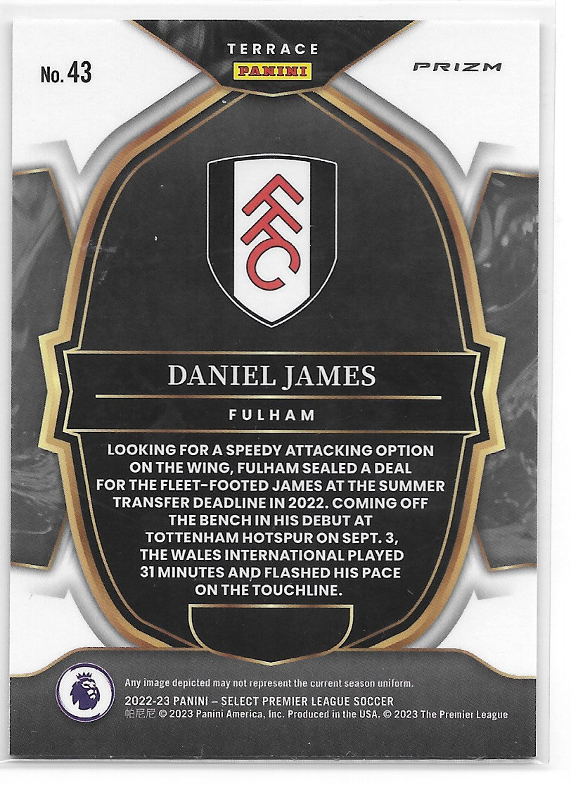 Daniel James (Fulham FC) Terrace Red Panini Select Premier League 22-23