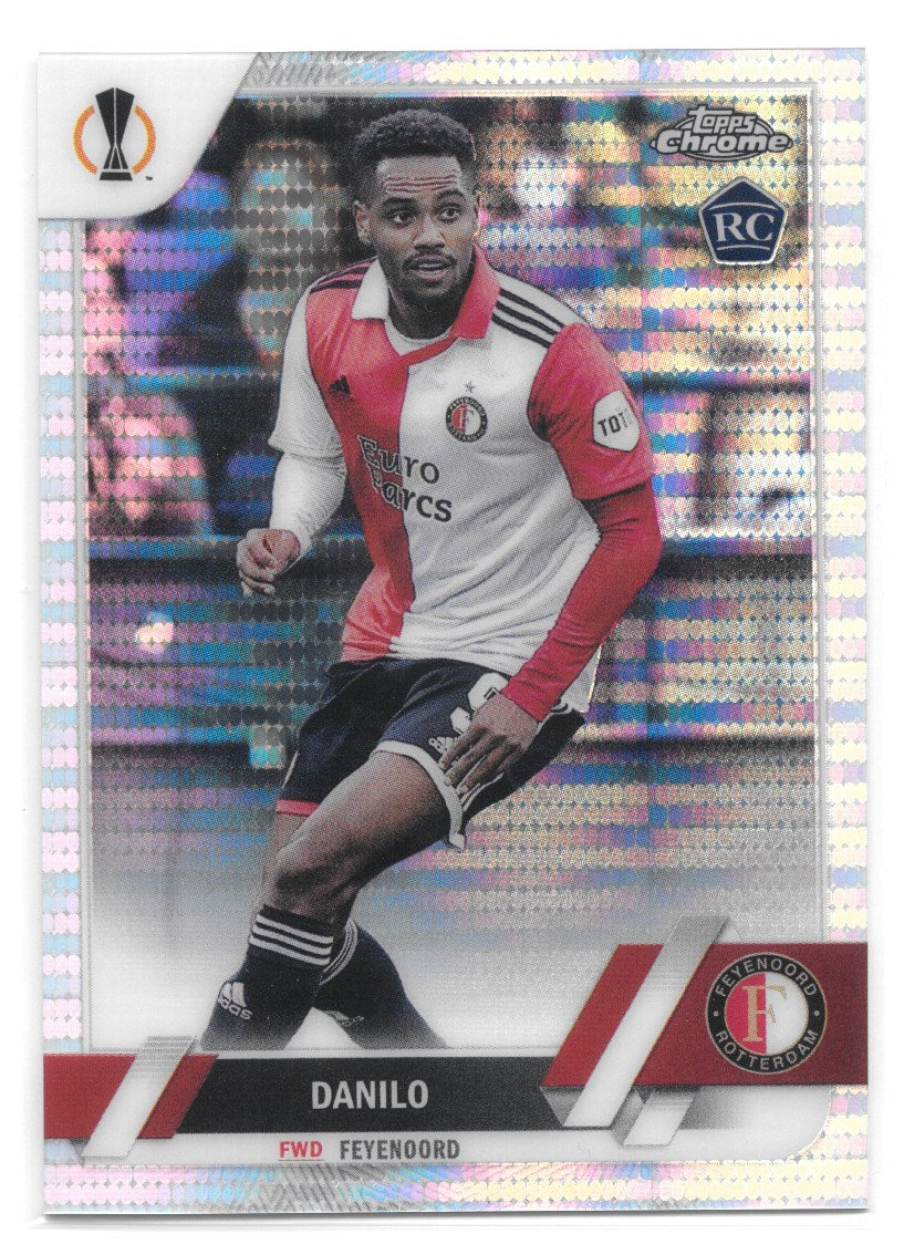 Danilo (Feyenoord) Pulsar Refractor RC Topps Chrome UEFA Club Competitions 22-23