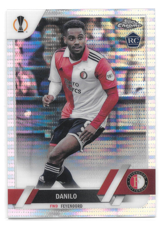 Danilo (Feyenoord) Pulsar Refractor RC Topps Chrome UEFA Club Competitions 22-23