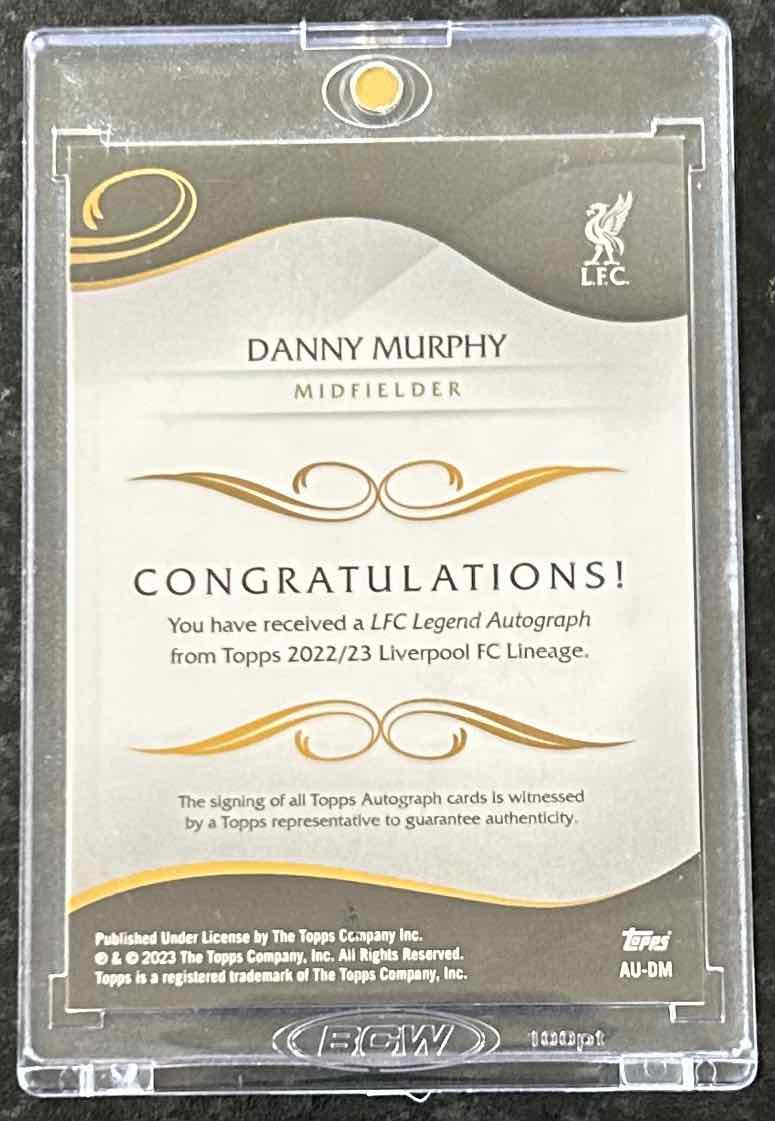 Danny Murphy (Liverpool FC) Legend Autograph Topps Liverpool Lineage 22-23