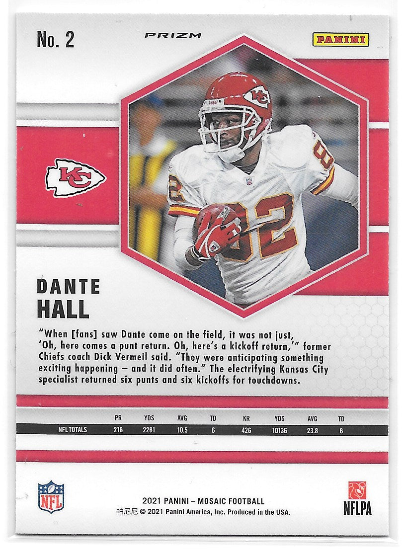 Dante Hall (Kansas City Chiefs) Mosaic Green Panini Mosaic Football 2021