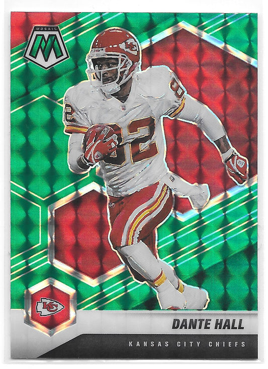 Dante Hall (Kansas City Chiefs) Mosaic Green Panini Mosaic Football 2021