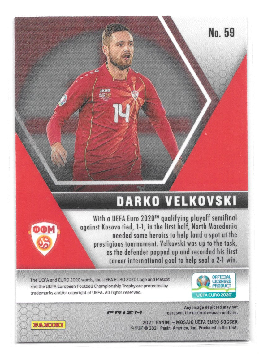 Darko Velkovski (North Macedonia) Camo Pink Panini Mosaic UEFA Euro 2020