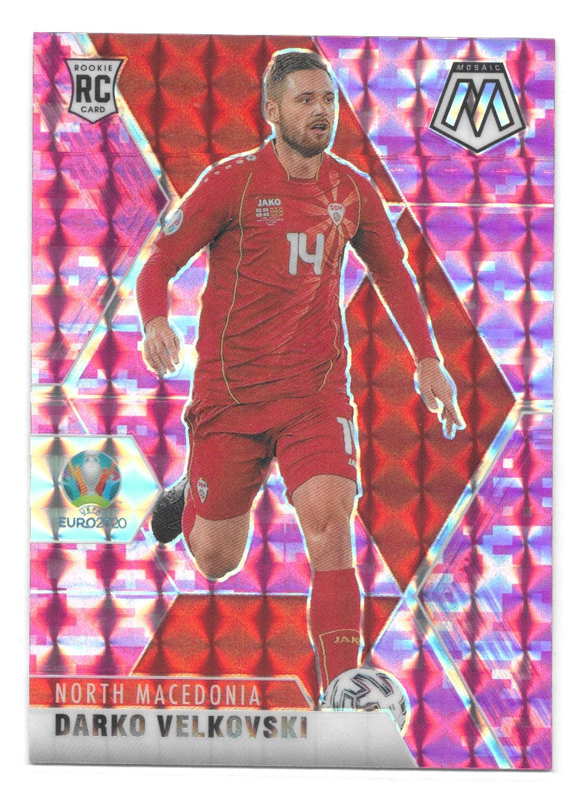 Darko Velkovski (North Macedonia) Camo Pink Panini Mosaic UEFA Euro 2020