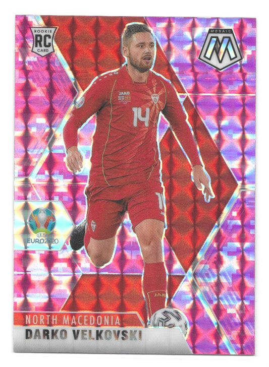 Darko Velkovski (North Macedonia) Camo Pink Panini Mosaic UEFA Euro 2020