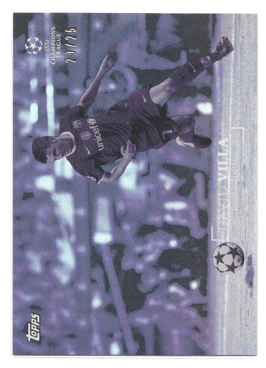 David Villa (FC Barcelona) Purple /25 Topps Simplicidad UEFA Club Competitions 22-23