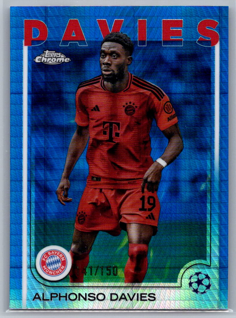 Alphonso Davies (FC Bayern Munchen) Blue Prism Refractor /150 Topps Chrome UCC 24-25