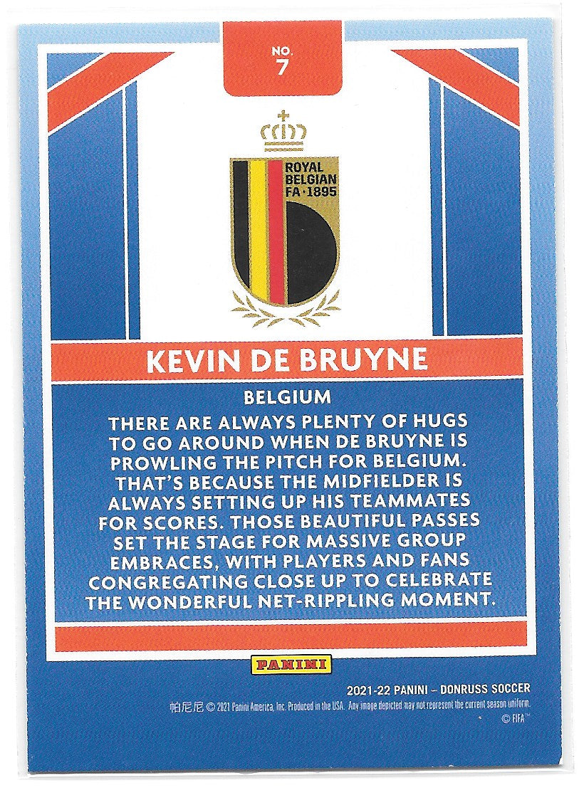 Kevin De Bruyne (Belgium) Craftsmen Press Proof Panini Donruss Road to Qatar 21-22