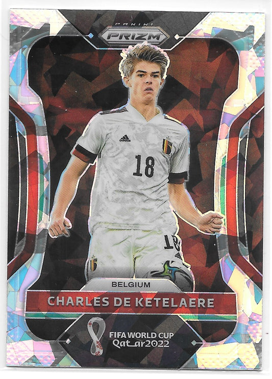 Charles De Ketelaere (Belgium) Ice Panini Prizm FIFA World Cup Qatar 2022