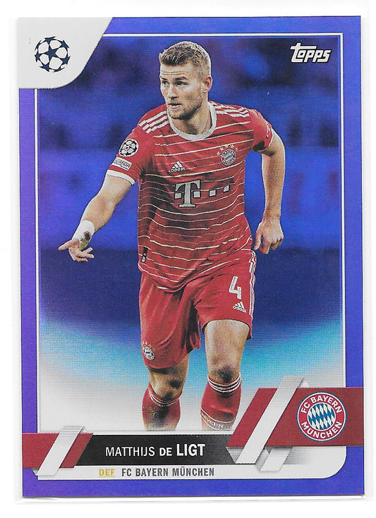 Matthijs de Ligt (FC Bayern Munchen) Purple Foil /75 Topps UCC Flagship 22-23