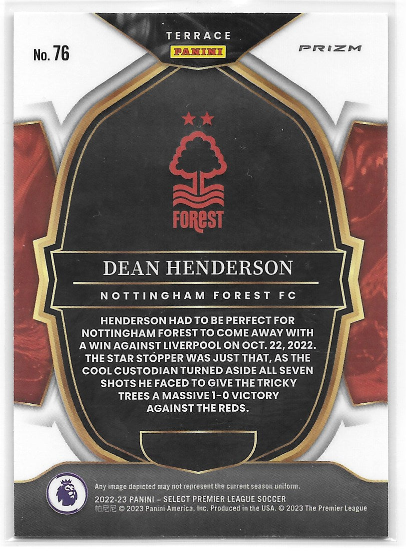 Dean Henderson (Nottingham Forest FC) Terrace Pink Ice Panini Select Premier League 22-23