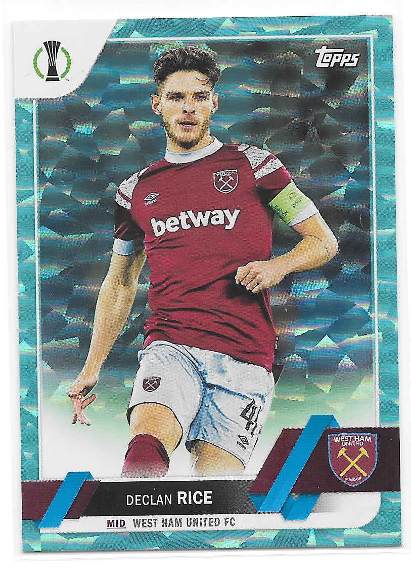 Declan Rice (West Ham United) Icy Aqua Foil /399 Topps UCC Flagship 22-23