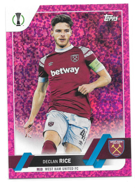 Declan Rice (West Ham United) Pink Sparkle Topps UCC Flagship 22-23