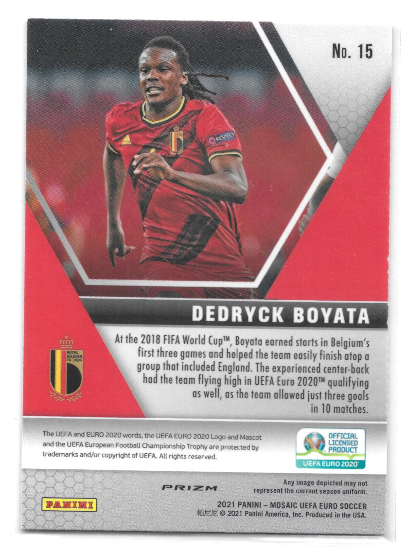 Dedryck Boyata (Belgium) Camo Pink RC Panini Mosaic UEFA Euro 2020