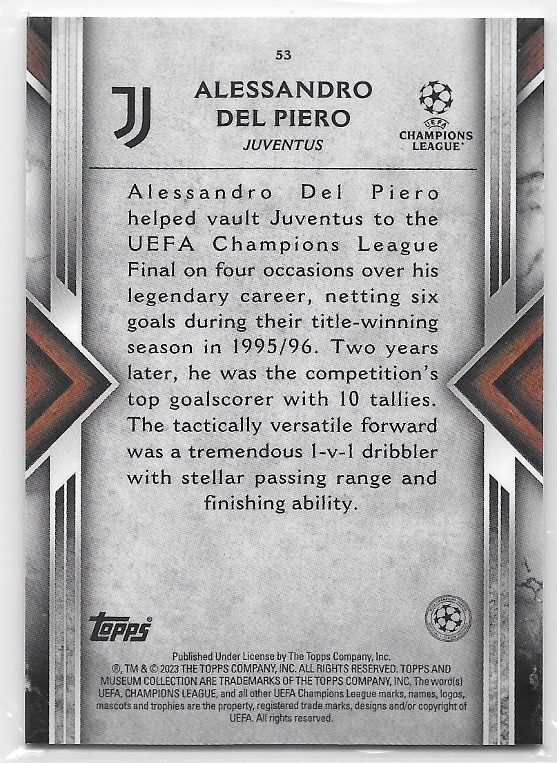 Alessandro Del Piero (Juventus) Base Topps Museum Collection UEFA Champions League 22-23