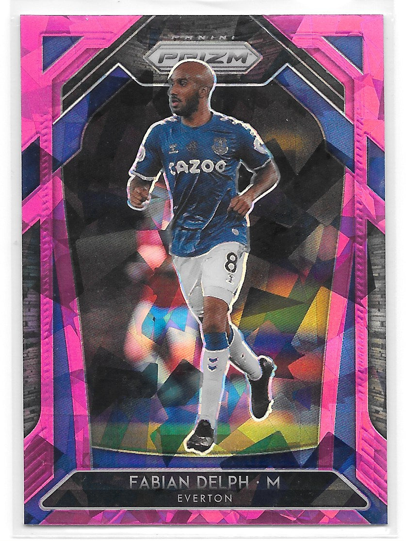 Fabian Delph (Everton) Pink Ice Panini Prizm Premier League 20-21