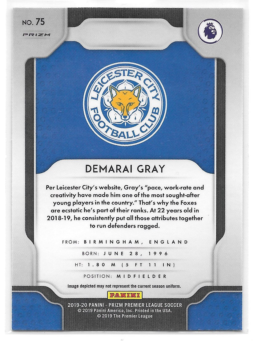 Demarai Gray (Leicester City FC) MultiColor RC Panini Prizm Premier League 19-20