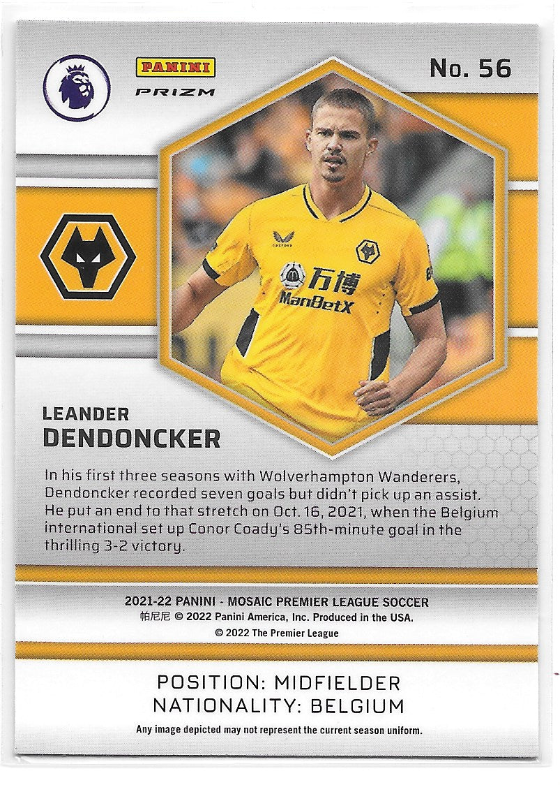 Leander Dendoncker (Wolverhampton Wanderers) Mosaic Panini Mosaic Premier League 21-22