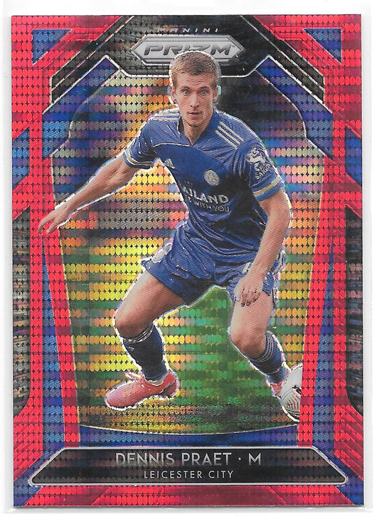 Dennis Praet (Leicester City) Red Pulsar Panini Prizm Premier League 20-21