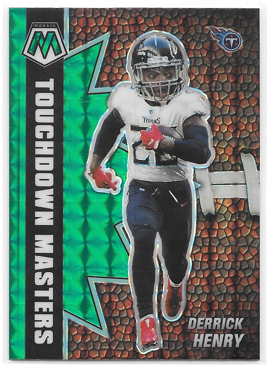 Derrick Henry (Tennessee Titans) Touchdown Masters Mosaic Green Panini Mosaic Football 2021