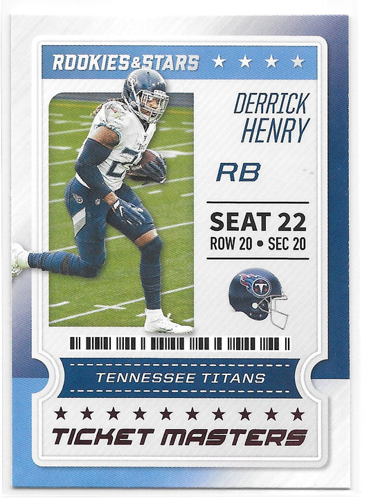 Derrick Henry (Tennessee Titans) Ticket Masters Panini Rookies & Stars Football 2020