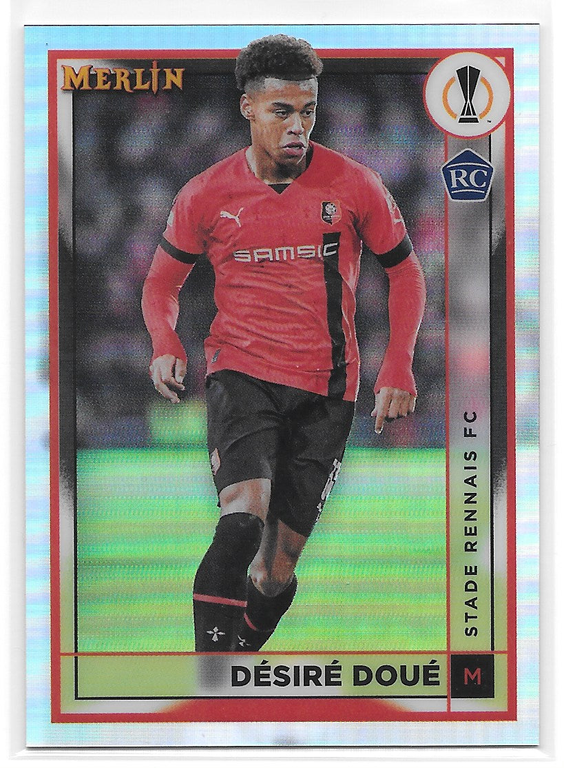 Desire Doue (Stade Rennais FC) Refractor RC Topps Merlin Chrome UCC 22-23