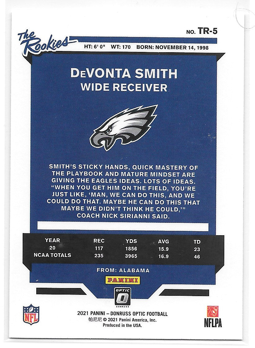 DeVonta Smith (Philadelphia Eagles) The Rookies Panini Donruss Optic Football 2021