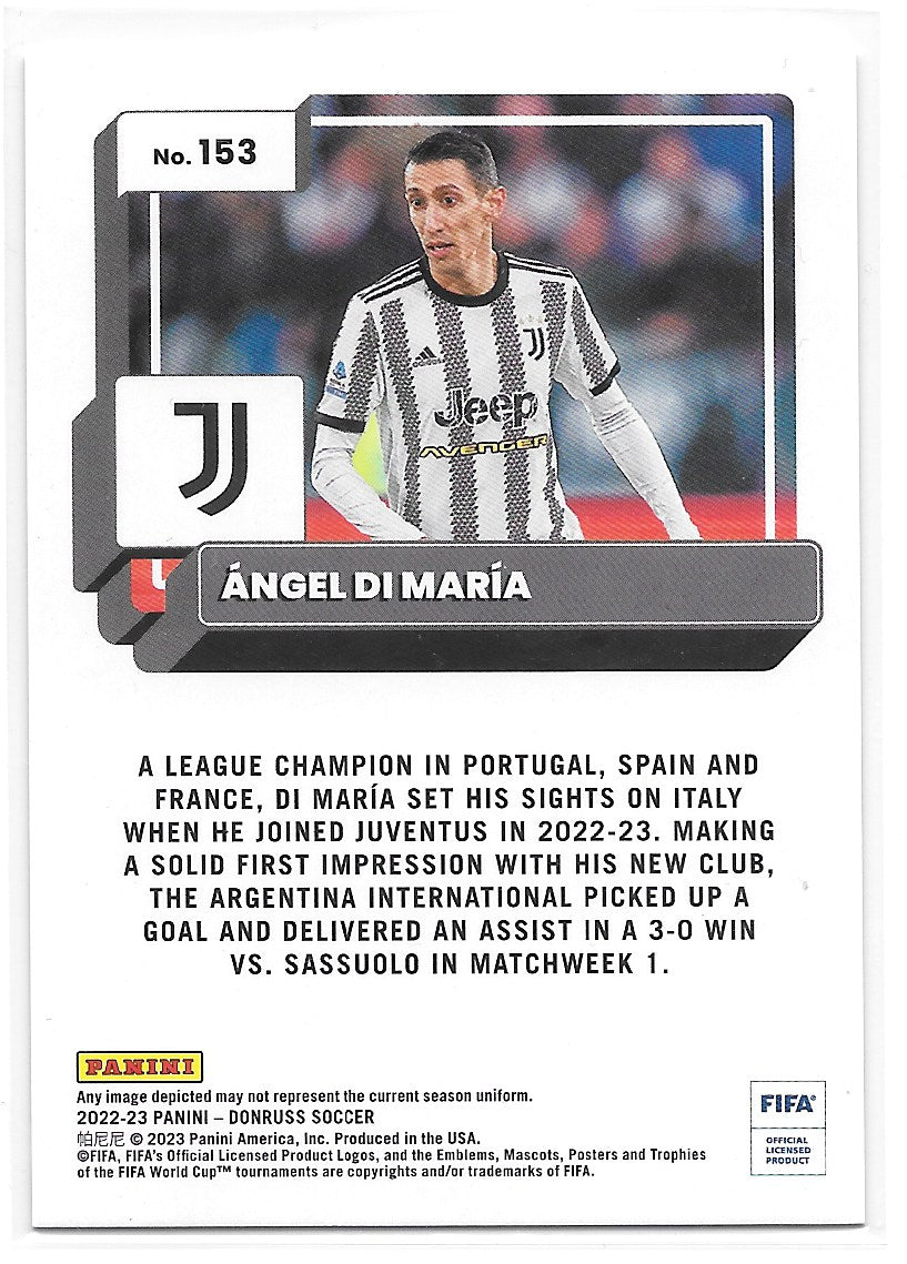 Angel Di Maria (Juventus) Teal /199 Panini Donruss FIFA 22-23