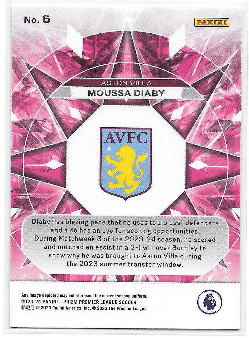 Moussa Diaby (Aston Villa) Kaleidoscopic Panini Prizm Premier League 23-24