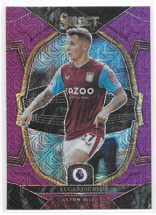 Lucas Digne (Aston Villa) Terrace Purple Mojo Panini Select Premier League 22-23